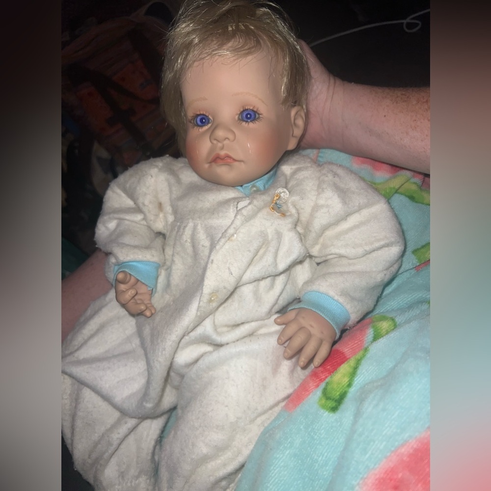 Marci Cohen Penny Michelle Porcelain Doll, Signed, #103 1991 19” Blonde Hair